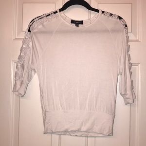 Girls White 3/4 Sleeve top